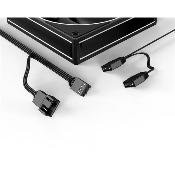 ID-Cooling Cooler 12cm - AF-127-ARGB-K TRIO (29,9dB, max. 132,52 m3/h, 4pin, PWM, 3 x12cm, ARGB LED, fekete) - Image 7