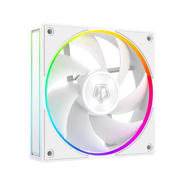 ID-Cooling Cooler 12cm - AF-127-ARGB-W TRIO (29,9dB, max. 132,52 m3/h, 4pin, PWM, 3 x12cm, ARGB LED, fehér) - Image 3