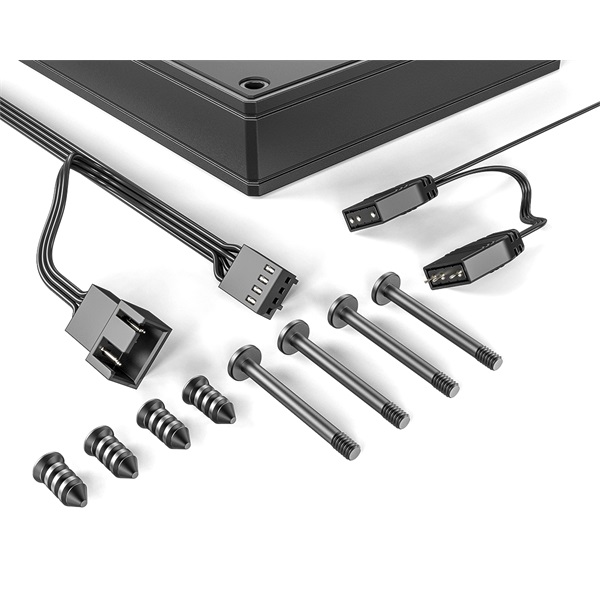 ID-Cooling Cooler 12cm - AS-120-ARGB-K (27,2dB, max. 98,54 m3/h, 4pin, PWM, 12cm, ARGB, fekete) - Image 7