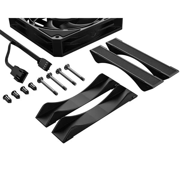 ID-Cooling Cooler 12cm - AT-120-K (36,5dB, max.141,01 m3/h, 4pin, PWM, 12cm, fekete) - Image 6