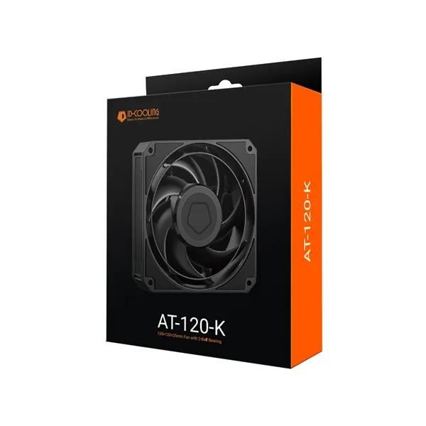 ID-Cooling Cooler 12cm - AT-120-K (36,5dB, max.141,01 m3/h, 4pin, PWM, 12cm, fekete) - Image 7