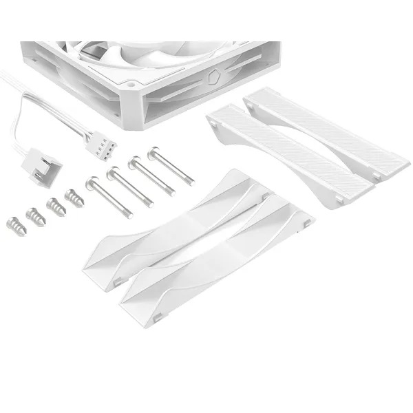 ID-Cooling Cooler 12cm - AT-120-W (36,5dB, max.141,01 m3/h, 4pin, PWM, 12cm, fehér) - Image 6