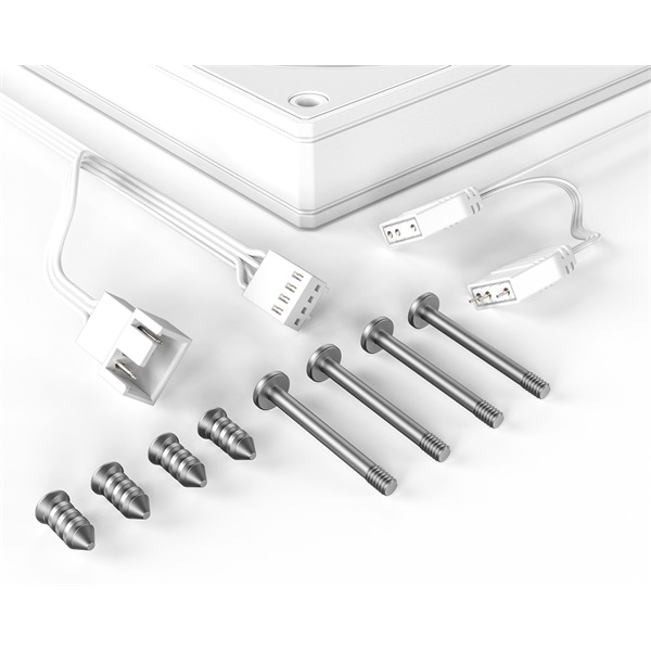 ID-Cooling Cooler 14cm - AS-140-ARGB-W (24,9dB, max. 122,66 m3/h, 4pin, PWM, 14cm, ARGB, fehér) - Image 6