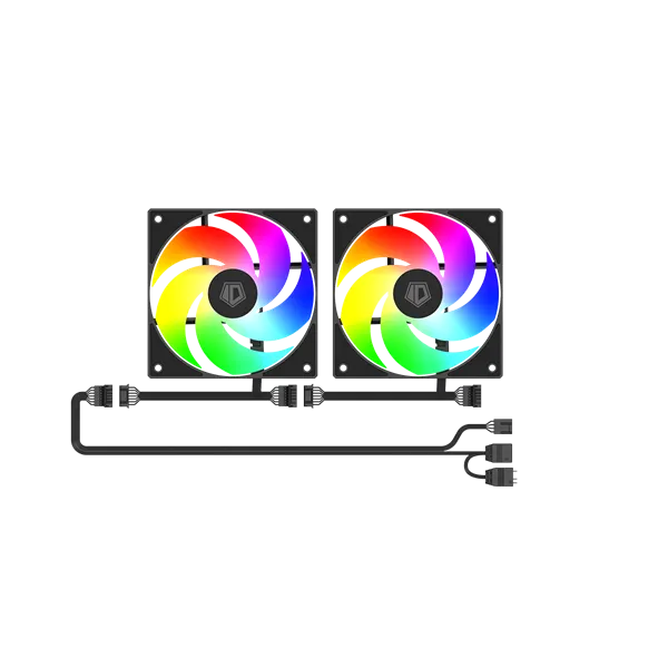 ID-Cooling Számítógépház - VIEW 500 ARGB (ablakos, 3x12cm A-RGB, BTF, mATX, 1xUSB3.0, 1xUSB2.0, fekete) - Image 8