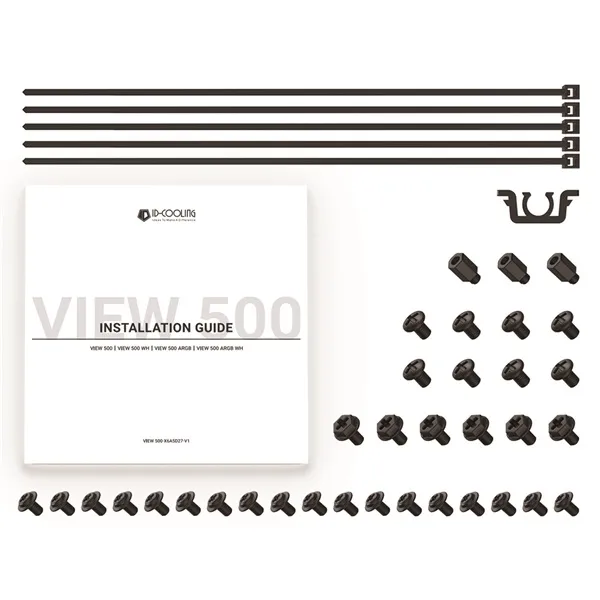 ID-Cooling Számítógépház - VIEW 500 (ablakos, venti nélkül, BTF, mATX, 1xUSB3.0, 1xUSB2.0, fekete) - Image 8