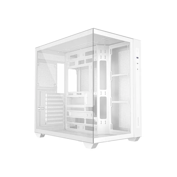 ID-Cooling Számítógépház - VIEW 510 WH (ablakos, venti nélkül, BTF, ATX, USB3.0, 1xUSB-C, fehér)