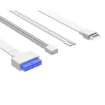 ID-Cooling Számítógépház - VIEW 510 WH (ablakos, venti nélkül, BTF, ATX, USB3.0, 1xUSB-C, fehér) - Image 8