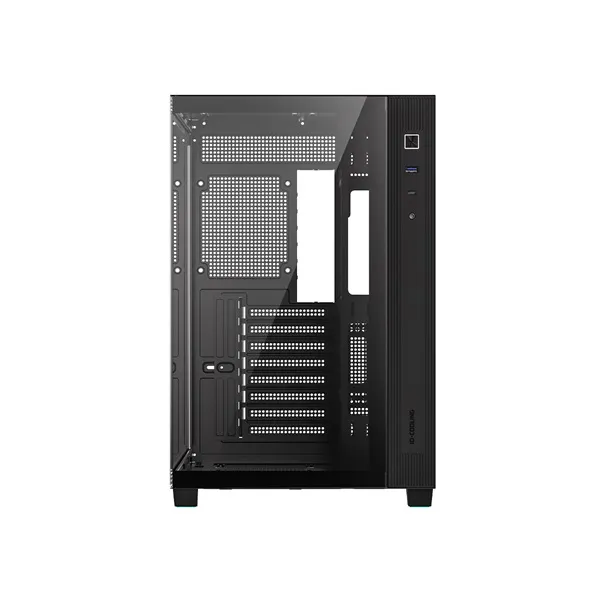 ID-Cooling Számítógépház - VIEW 510 (ablakos, venti nélkül, BTF, ATX, USB3.0, 1xUSB-C, fekete) - Image 2