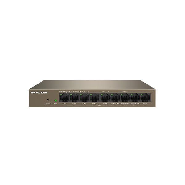 IP-COM Router - M20-8G-PoE (9x 1Gbps; 8x at/af PoE+; 95W; ProFi Cloud) - Image 1