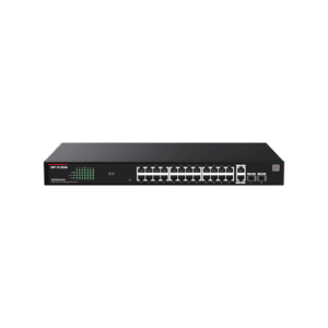 IP-COM Switch Menedzselhető PoE - G2228P-24-410W (24x1Gbps + 2x1Gbps Uplink + 2xSFP;  24af/at PoE+ port; 410W; rack)