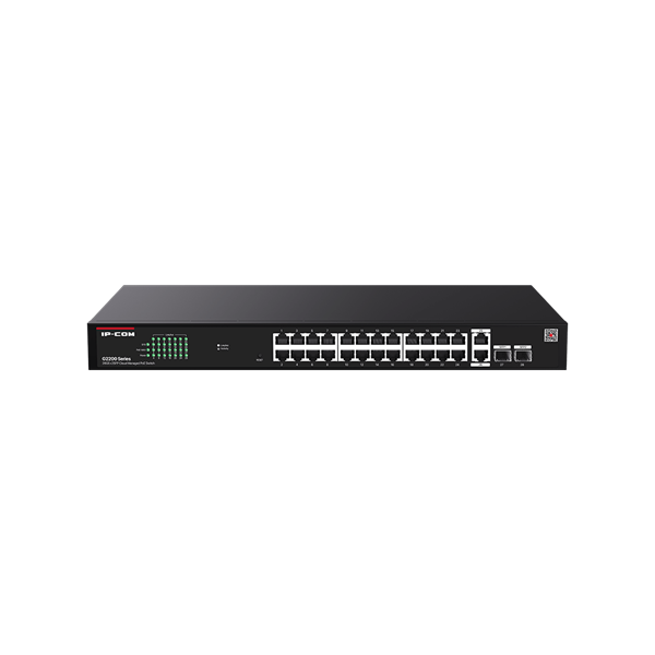 IP-COM_Switch_Menedzselheto_PoE_-_G2228P-24-410W_24x1Gbps_2x1Gbps_Uplink_2xSFP_24afat_PoE_port_410W_rack-i502451.png IP-COM Switch Menedzselhető PoE - G2228P-24-410W (24x1Gbps + 2x1Gbps Uplink + 2xSFP;  24af/at PoE+ port; 410W; rack) - Image 1