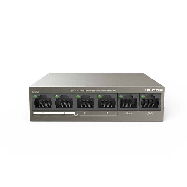 IP-COM_Switch_PoE_-_F1106P-4-63W_6x100Mbps_4_afat_PoE_port_58W-i330653.png IP-COM Switch PoE - F1106P-4-63W (6x100Mbps; 4 af/at PoE port; 58W) - Image 1