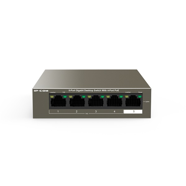 IP-COM Switch PoE - G1105P-4-63W (5x1Gbps; 4 af/at PoE+ port; 58W) - Image 1