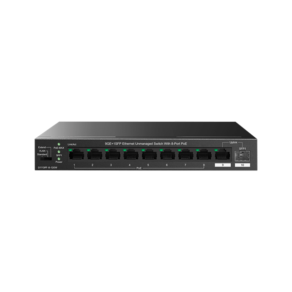 IP-COM Switch PoE - G1110PF-8-120W (9x1Gbps; 1x SFP; 8x af/at PoE port; 110W, 20Gbps) - Image 1