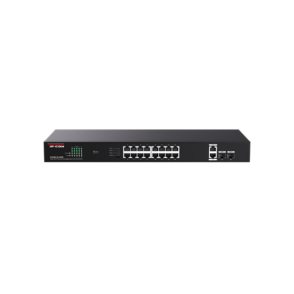 IP-COM_Switch_PoE_-_G1120P-16-150W_18x1Gbps_2x_SFP_16_afat_PoE_port_135W_Rackbe_szerelheto-i447231.png IP-COM Switch PoE - G1120P-16-150W (18x1Gbps; 2x SFP; 16 af/at PoE+ port; 135W, Rackbe szerelhető) - Image 1