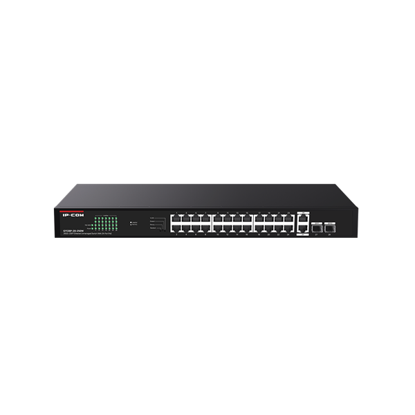 IP-COM_Switch_PoE_-_G1128P-24-250W_24x1Gbps_2x1Gbps_uplink_2x_SFP_24_afat_PoE_port_230W_Rackbe_szerelheto-i447053.png IP-COM Switch PoE - G1128P-24-250W (24x1Gbps; 2x1Gbps uplink; 2x SFP; 24 af/at PoE+ port; 230W, Rackbe szerelhető) - Image 1