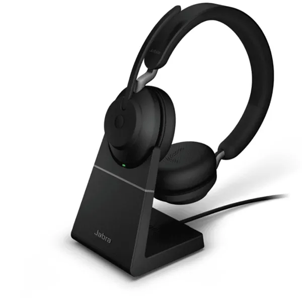 HEA Jabra Evolve2 65, Link 390a UC Stereo Desk Stand Black