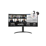 LG Monitor 34" - 34WR55QK-B (VA; Ívelt, 21:9; 3440x1440; 5ms; 300cd; 100Hz, HDMIx2, DP; USB; HDR10; sRGB99%; mag áll)
