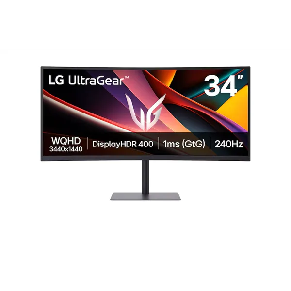 LG Monitor 34" Gamer - 34G630A-B (Ívelt; VA; 16:9; 3440x1440; 240Hz; 1ms; 300cd; HDMIx2; DP; Freesync, Hangsz; Mag.áll)