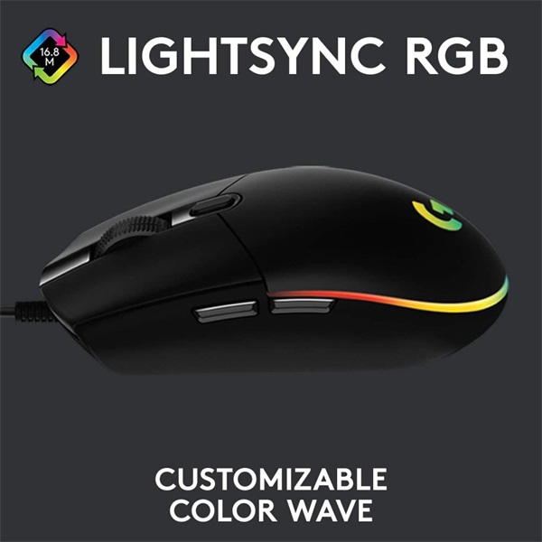 Logitech G203 Lightsync fekete gamer egér - Image 11