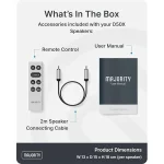 Majority Hangszóró 2.0 - D50X Fekete (60W, Bluetooth 5.3, USB, AUX, HDMI ARC, RCA, USB, Optikai, Távírányító) - Image 3