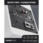Majority Hangszóró 2.0 - D70X Fehér (70W, Bluetooth 5.3, USB, AUX, HDMI ARC, RCA, USB, Optikai, Távírányító) - Image 2