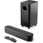 Majority Hangszóró Soundbar - Bowfell Axis 2.1 Dolby (140W, BT 5.0, HDMI ARC, AUX, USB, Optikai, Távírányító, Mélynyomó)