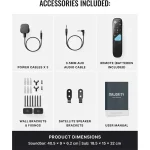 Majority Hangszóró Soundbar - Bowfell Halo 5.1 Atmos (300W, BT 5.3, HDMI ARC, AUX, USB, Optikai, Távírányító, Mélynyomó) - Image 2