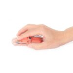 Manhattan Egér - Vezetéknélküli, RGB LED, átlátszó design, (Optikai, 1600dpi) Narancs - Image 3