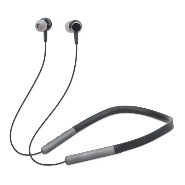 Manhattan Fülhallgató -  Bluetooth 5.0 + EDR vezetéknélküli, mikrofon, hangerőszabályzó, neckband, Fekete