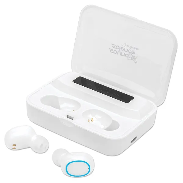 Manhattan Fülhallgató -  Bluetooth 5.0 vezetéknélküli, mikrofon, hangerőszabályzó, Powerbank funkció, Fehér - Image 2