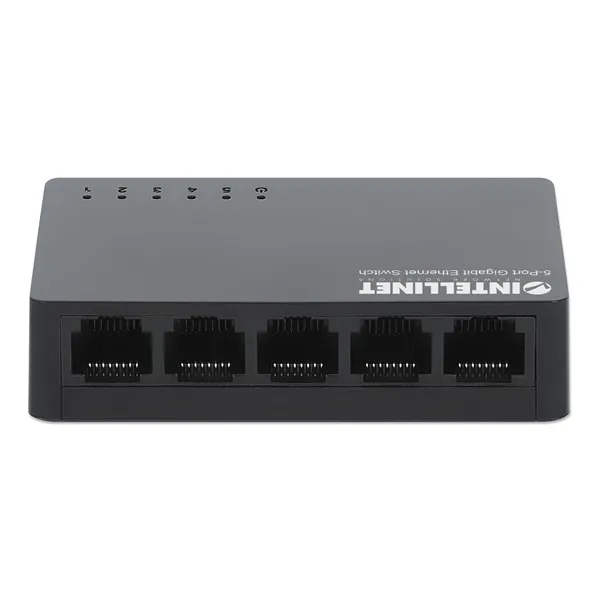 Manhattan Switch - 5 port, 1Gbps, műanyag, IEEE 802.3az, Fekete