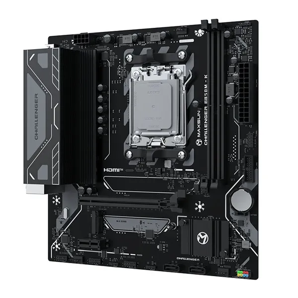 Maxsun Alaplap - AMD MS-CHALLENGER B850M-K AM5 (B850, mATX, 2xDDR5 8000MHz, 2xSATA3, M.2, HDMI) - Image 4