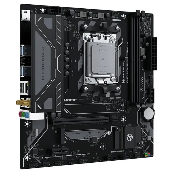 Maxsun Alaplap - AMD MS-CHALLENGER B850M-K WIFI AM5 (B850, mATX, 2xDDR5 8000MHz, 2xSATA3, M.2, HDMI) - Image 2