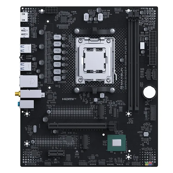Maxsun Alaplap - AMD MS-CHALLENGER B850M PLUS WIFI AM5 (B850, mATX, 2xDDR5 8000MHz, 2xSATA3, 2xM.2, HDMI, DP) - Image 2