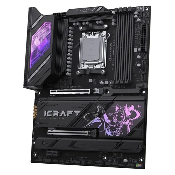 Maxsun Alaplap - AMD MS-ICRAFT B850 AIGA AM5 (B850, ATX, 4xDDR5 8400MHz, 2xSATA3, 4xM.2, HDMI, DP) - Image 5