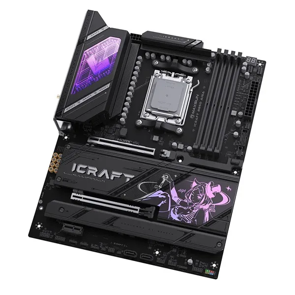 Maxsun Alaplap - AMD MS-ICRAFT B850 AIGA AM5 (B850, ATX, 4xDDR5 8400MHz, 2xSATA3, 4xM.2, HDMI, DP) - Image 6