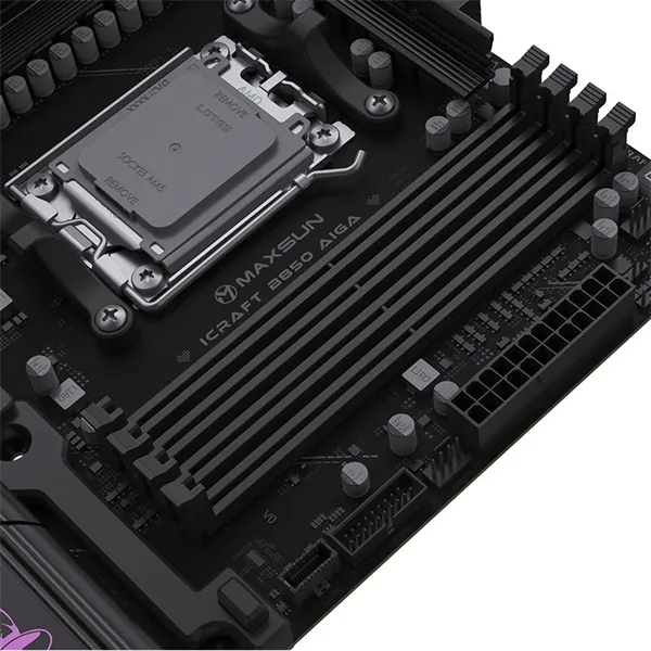 Maxsun Alaplap - AMD MS-ICRAFT B850 AIGA AM5 (B850, ATX, 4xDDR5 8400MHz, 2xSATA3, 4xM.2, HDMI, DP) - Image 10