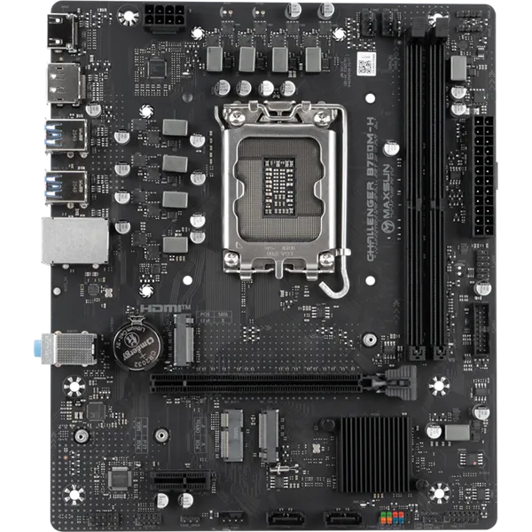 Maxsun Alaplap - Intel MS-CHALLENGER B760M-H WIFI s1700 (B760, mATX, 2xDDR4 3200MHz, 2xSATA3, 2xM.2, HDMI, DP)