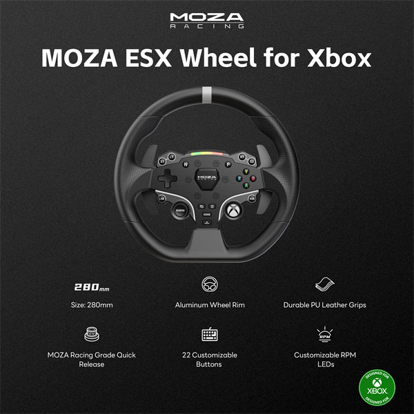 Moza Racing kiegészítő - ESX Kormánykerék (XBOX, RGB, 11 inch) - Image 4