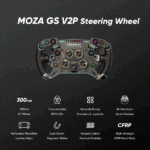 Moza Racing kiegészítő - GS V2P GT Kormánykerék (Dual Clutch, RGB, 300mm, alcantara) - Image 3