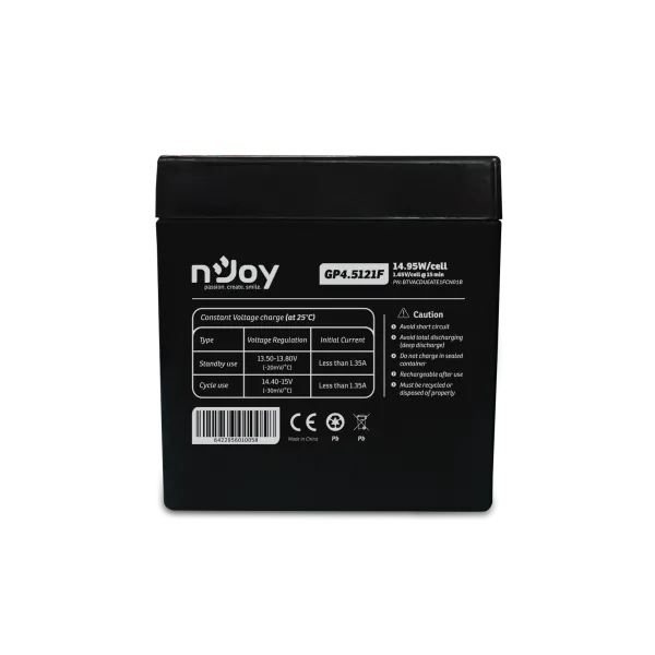 NJOY Akkumulátor - GP4.5121F (12V/4.5Ah, T1/F1, zárt, gondozás mentes, AGM) - Image 2
