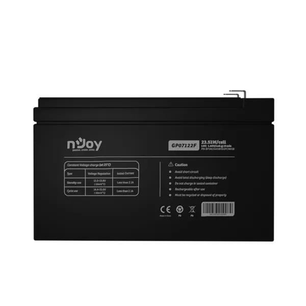 Njoy 12V/7Ah szünetmentes akkumulátor 1db/csomag - Image 6