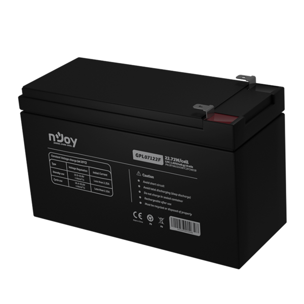 NJOY Szünetmentes akkumulátor - GPL07122F (12V/7Ah, Long-life, T2/F2, zárt, gondozás mentes, AGM) - Image 5