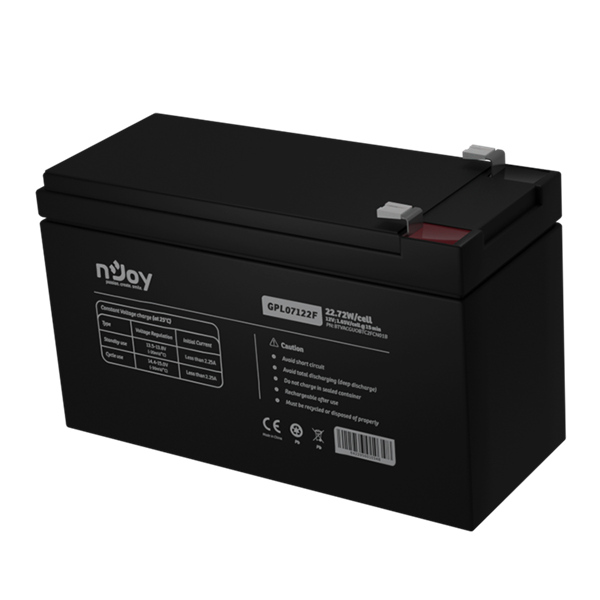NJOY Szünetmentes akkumulátor - GPL07122F (12V/7Ah, Long-life, T2/F2, zárt, gondozás mentes, AGM) - Image 6