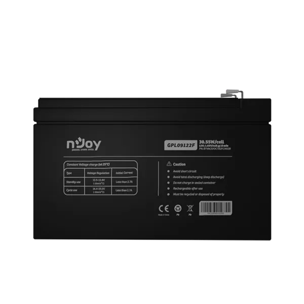Njoy 12V/9Ah szünetmentes AGM akkumulátor 1db/csomag - Image 4