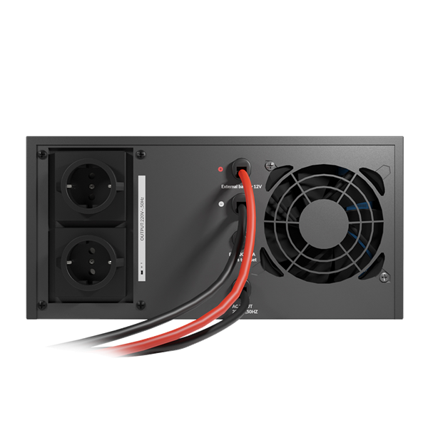 NJOY Inverter - Aira 1200 (2 Schuko, Szinusz hullám, Akku Támogatás: 40Ah-200Ah, AVR,  fekete) - Image 7