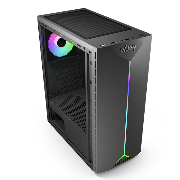 NJOY Számítógépház -  ANIL (fekete, ablakos, ATX, 1x12cm, 2xUSB2.0, 1x USB3.0) - Image 14