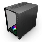NJOY Számítógépház -  AURA (fekete, ablakos, ATX, 7x12cm, 2xUSB3.0, 1x USB-C) - Image 5