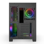 NJOY Számítógépház -  AURA (fekete, ablakos, ATX, 7x12cm, 2xUSB3.0, 1x USB-C) - Image 6